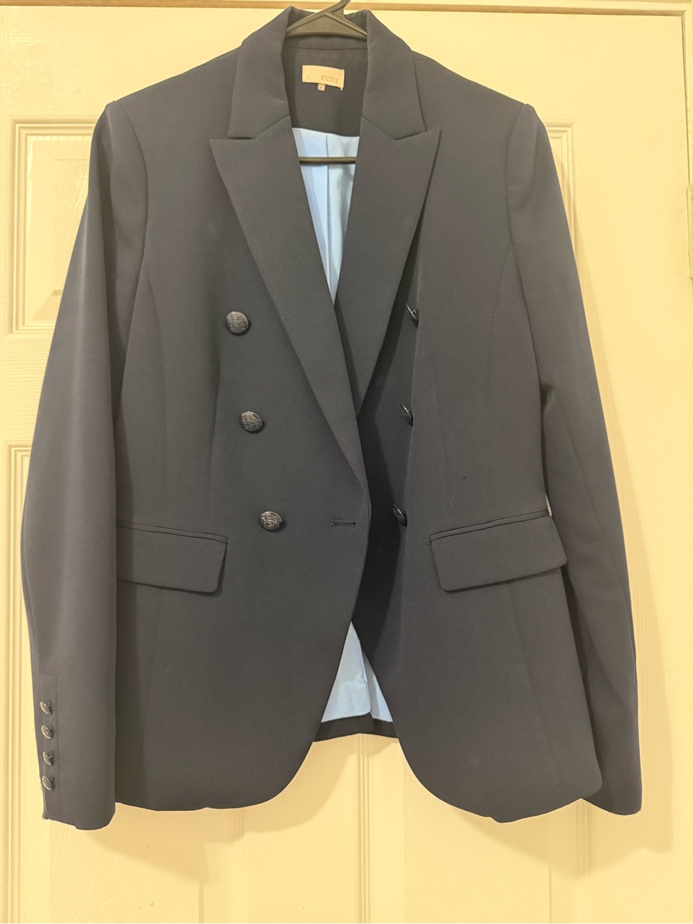 Women’s Double-Breasted Navy Blazer
